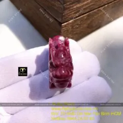 Tỳ hưu Ruby Nam Phi tạc tinh xảo - (Hàng đặt tạc theo yêu cầu) - Hình ảnh 10