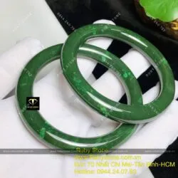 Cặp vòng bản tròn ngọc bích Canada 9 ly - Ảnh 5