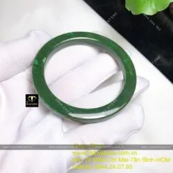 Vòng ngọc bích Canada xanh đậm, bản vuông 7mm - Ảnh 6