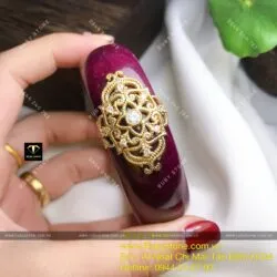 Vòng bản liền Ruby Nam Phi, ni tay 56mm, vàng 18k - Ảnh 4