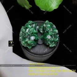 Cặp tỳ hưu Cẩm thạch sơn thuỷ (Jadeite A) - Ảnh 3