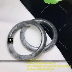 Vòng ngọc cẩm thạch đen trắng (Jadeite A) - Hình ảnh 10