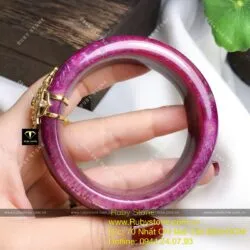 Vòng bản liền Ruby Nam Phi, ni tay 56mm, vàng 18k - Ảnh 6