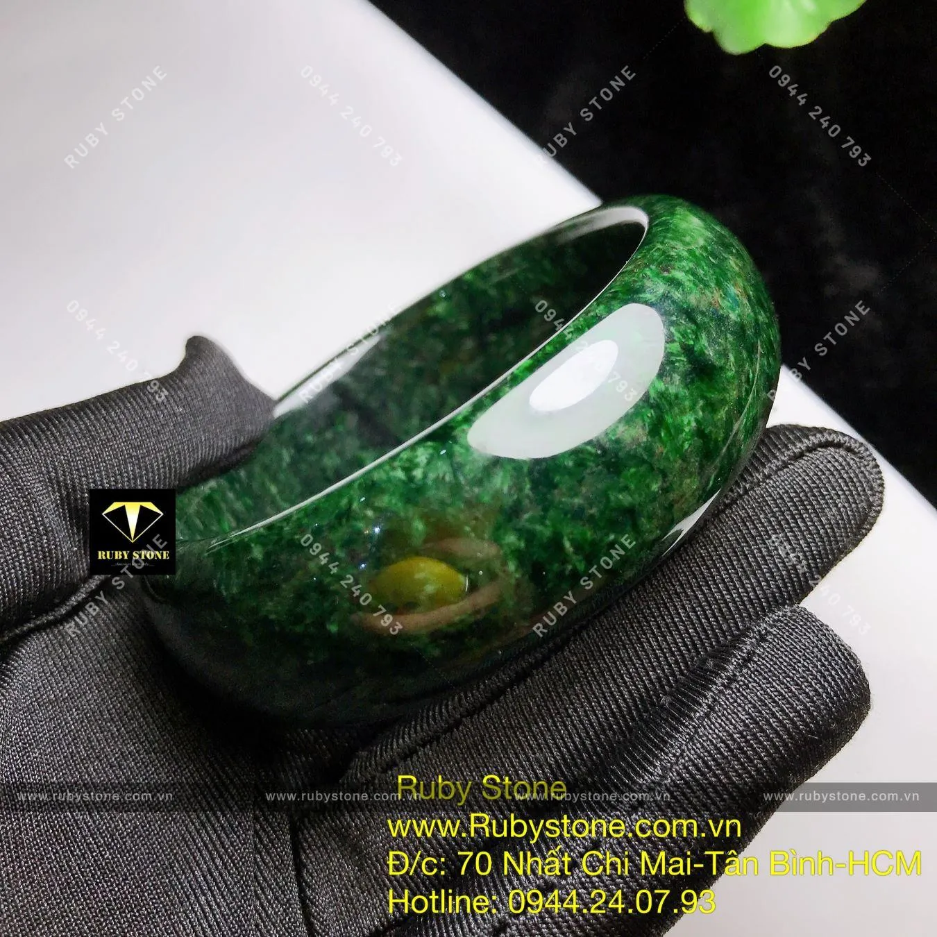 Vòng bản ngọc Cẩm thạch sơn thuỷ xanh đen, bản 21mm Vòng bản ngọc Cẩm thạch sơn thuỷ xanh đen, bản 21mm - Ảnh 8