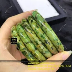 Vòng tay cẩm thạch sơn thuỷ huyết Myanmar - Ảnh 3