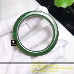 Vòng ngọc bích Canada xanh đậm, bản vuông 7mm - Ảnh 7