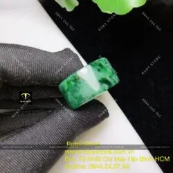 Nhẫn càn long cẩm thạch sơn thuỷ (jadeite jade A) - Hình ảnh 2