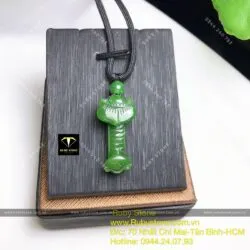 Mặt dây chuyền Gậy như ý ngọc bích Canada, KT 30mm