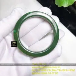 Vòng ngọc bích Canada xanh đậm, bản vuông 7mm - Ảnh 5
