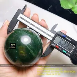 Quả cầu ngọc bích - hoá giải sát khí, may mắn, bình an, ĐK 62mm - Hình ảnh 7