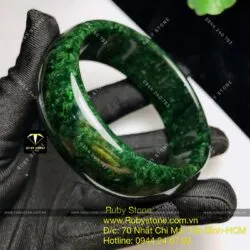 Vòng bản ngọc Cẩm thạch sơn thuỷ xanh đen, bản 21mm Vòng bản ngọc Cẩm thạch sơn thuỷ xanh đen, bản 21mm