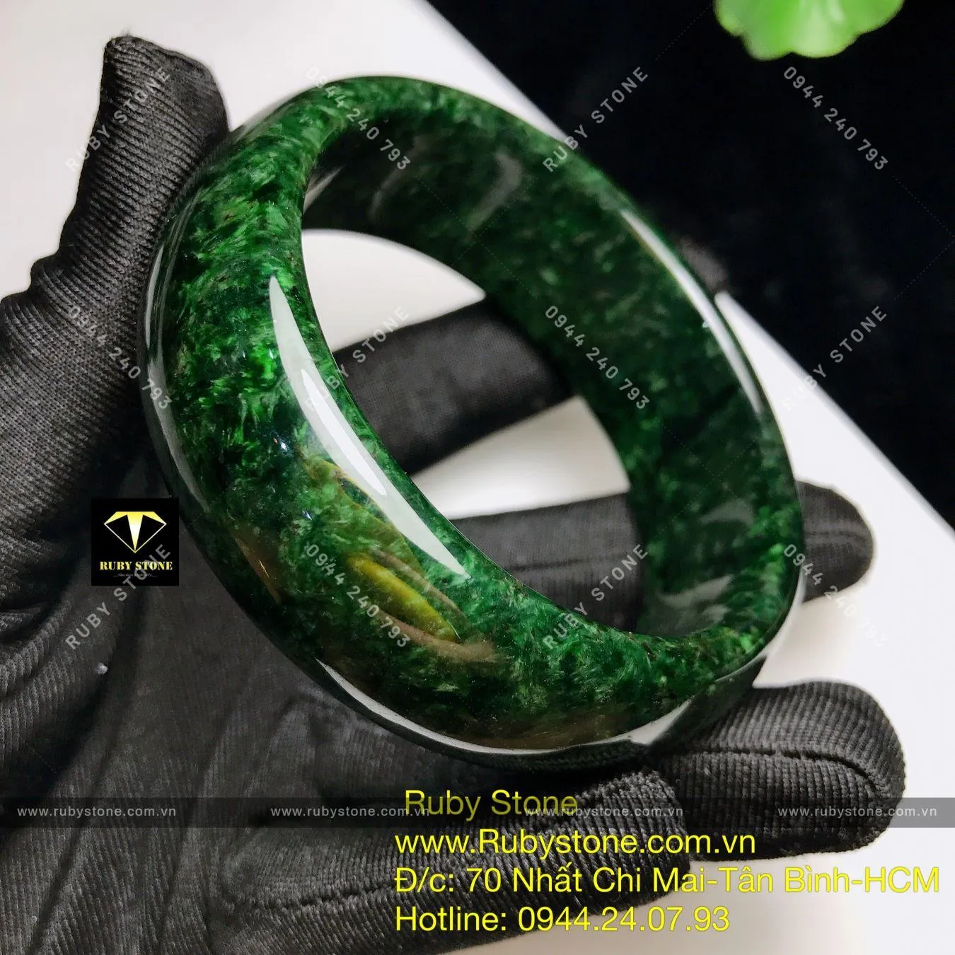 Vòng bản ngọc Cẩm thạch sơn thuỷ xanh đen, bản 21mm Vòng bản ngọc Cẩm thạch sơn thuỷ xanh đen, bản 21mm - Ảnh 11