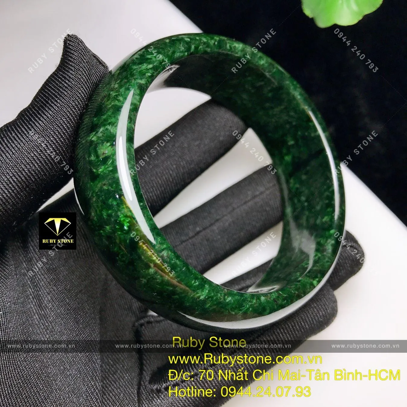 Vòng bản ngọc Cẩm thạch sơn thuỷ xanh đen, bản 21mm Vòng bản ngọc Cẩm thạch sơn thuỷ xanh đen, bản 21mm - Ảnh 13