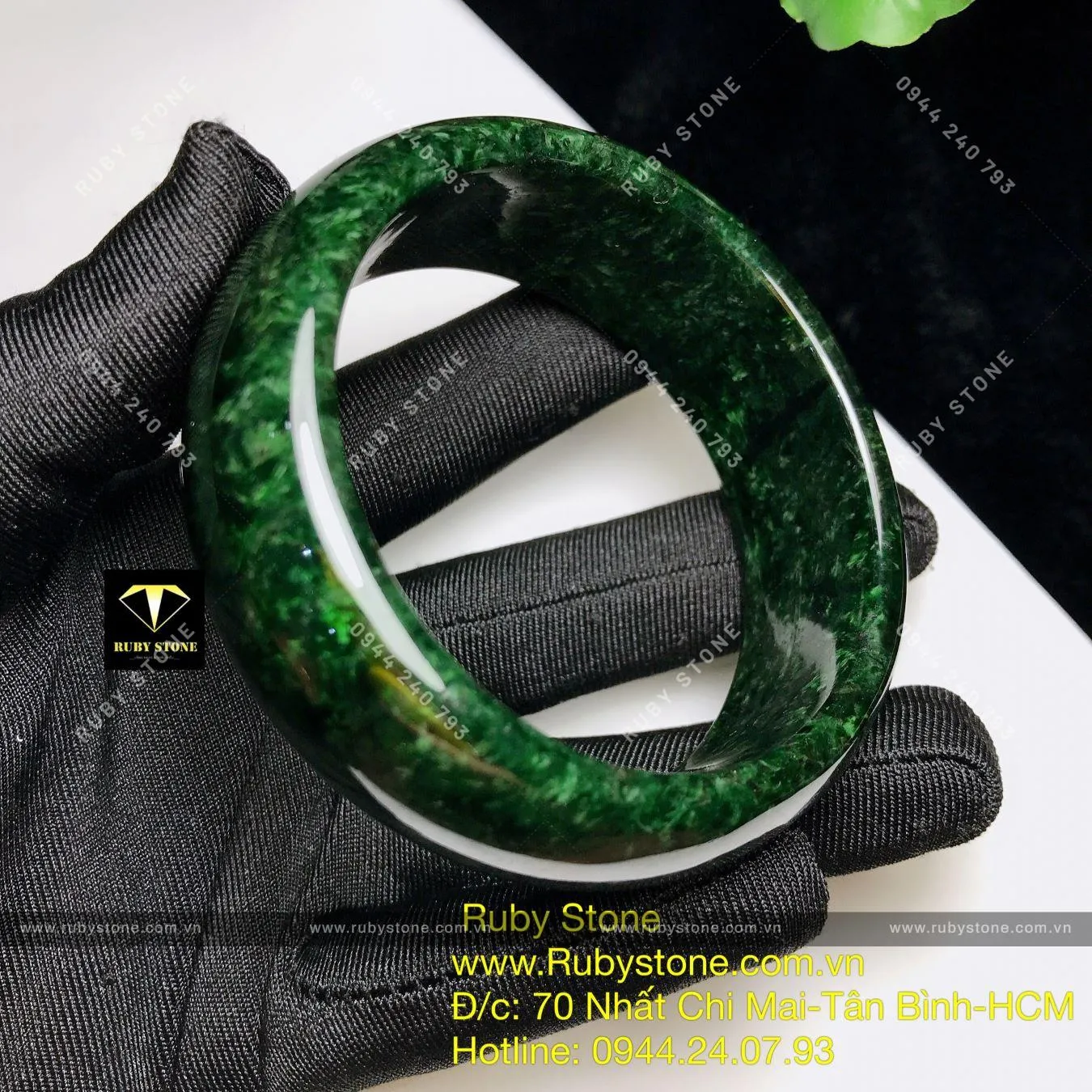 Vòng bản ngọc Cẩm thạch sơn thuỷ xanh đen, bản 21mm Vòng bản ngọc Cẩm thạch sơn thuỷ xanh đen, bản 21mm - Ảnh 12