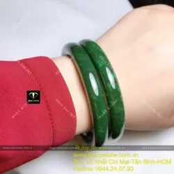 Cặp vòng bản tròn ngọc bích Canada 9 ly - Ảnh 8