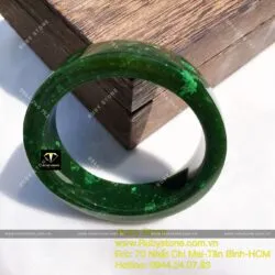 Vòng tay ngọc bích Canada, bản vuông 20mm - Ảnh 5