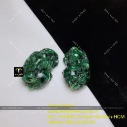 Cặp tỳ hưu Cẩm thạch sơn thuỷ (Jadeite A) - Ảnh 6