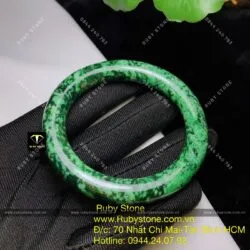 Vòng ngọc Cẩm thạch sơn thuỷ A, bản tròn - Hình ảnh 4