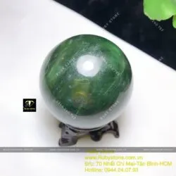 Quả cầu ngọc bích - hoá giải sát khí, may mắn, bình an, ĐK 62mm - Hình ảnh 3