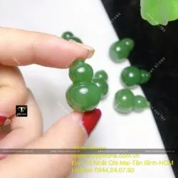Mặt dây Hồ lô ngọc bích Canada xanh lá VIP - Hình ảnh 4