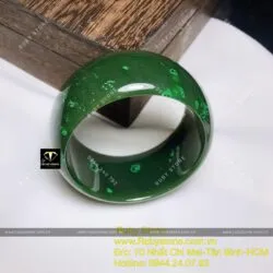 Vòng ngọc bích Canada nguyên khối màu sẫm, bản hẹ 30mm - Hình ảnh 2