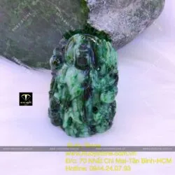 Phật quan âm ngọc Cẩm thạch sơn thuỷ (jadeite A)
