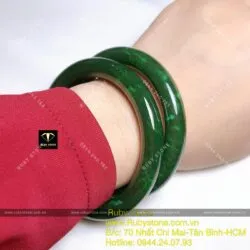 Cặp vòng bản tròn ngọc bích Canada 9 ly - Ảnh 9