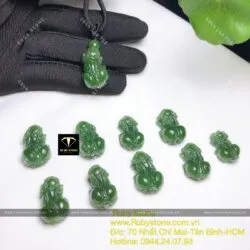 Mặt dây chuyền Tỳ hưu ngọc bích Canada, KT 22mm Mặt dây chuyền Tỳ hưu ngọc bích Canada, KT 22mm