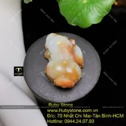 Tỳ hưu cẩm thạch huyết chạm trổ tinh xảo, KT 37mm - Hình ảnh 2