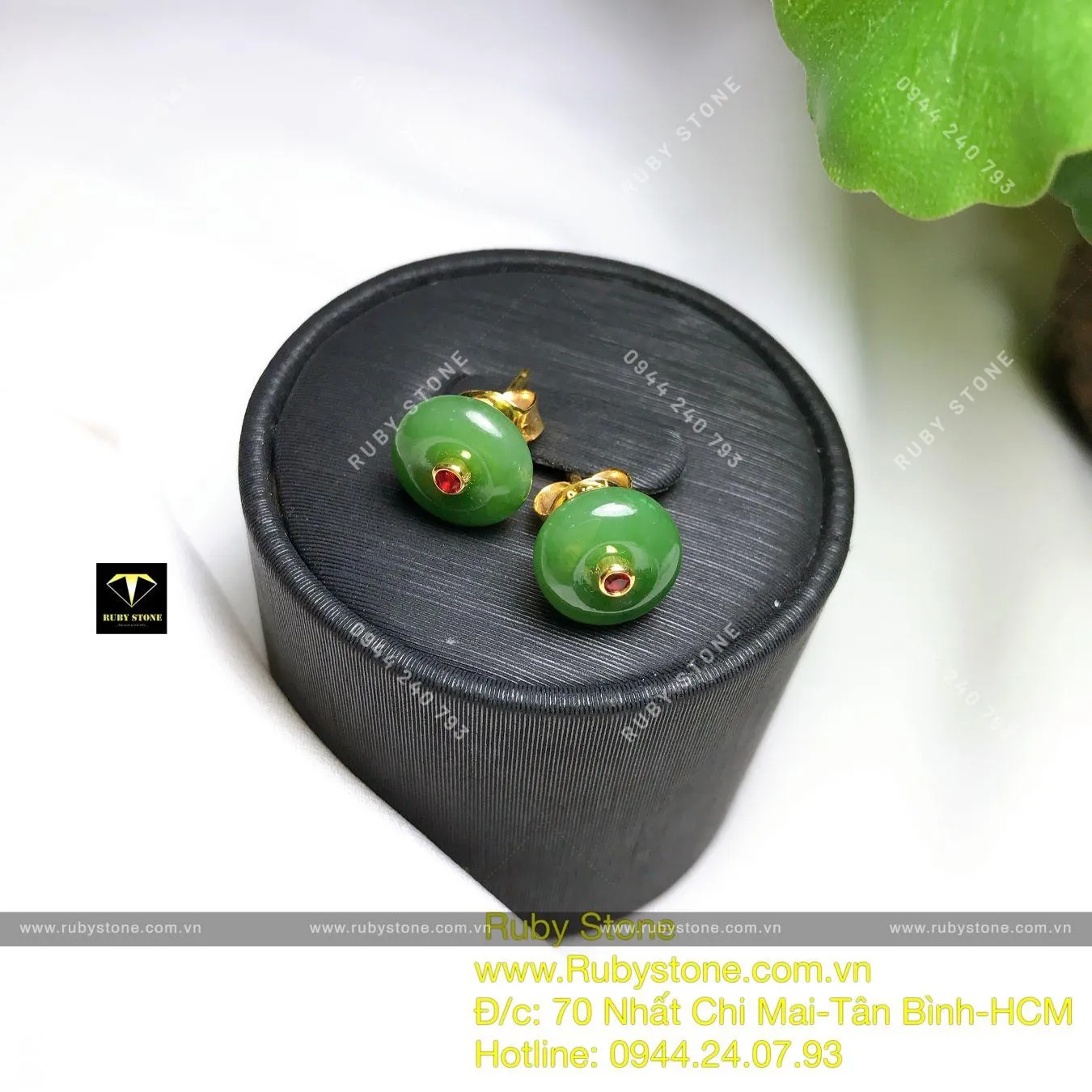 Khuyên tai Đồng điếu nhị đỏ Ngọc Bích, vàng 10k Khuyên tai Đồng điếu nhị đỏ Ngọc Bích, vàng 10k - Ảnh 8