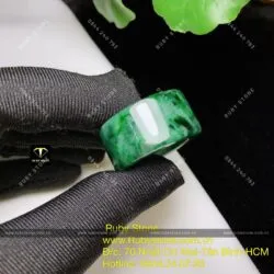 Nhẫn càn long cẩm thạch sơn thuỷ (jadeite jade A) - Hình ảnh 3