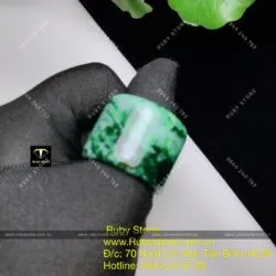 Nhẫn càn long ngọc Cẩm thạch sơn thuỷ (jadeite jade) - Hình ảnh 2