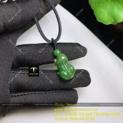 Mặt dây chuyền Tỳ hưu ngọc bích Canada, KT 22mm Mặt dây chuyền Tỳ hưu ngọc bích Canada, KT 22mm