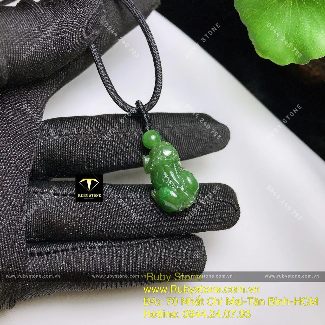 Mặt dây chuyền Tỳ hưu ngọc bích Canada, KT 22mm Mặt dây chuyền Tỳ hưu ngọc bích Canada, KT 22mm - Ảnh 6