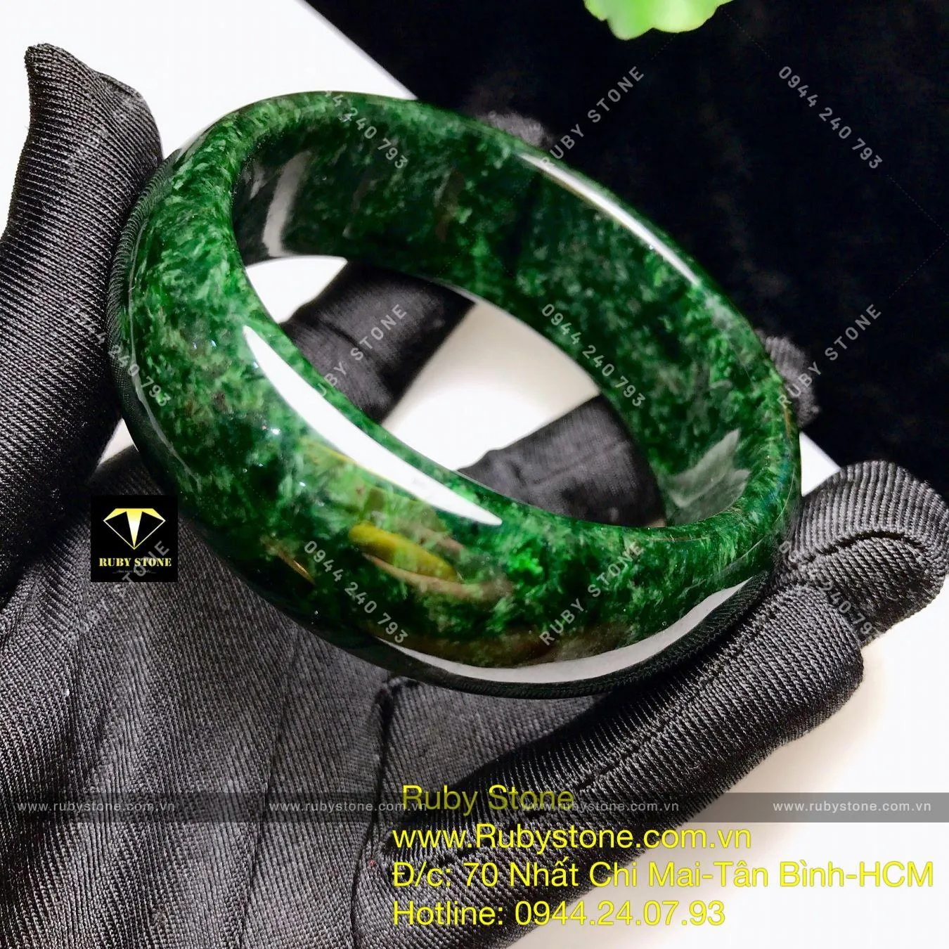 Vòng bản ngọc Cẩm thạch sơn thuỷ xanh đen, bản 21mm Vòng bản ngọc Cẩm thạch sơn thuỷ xanh đen, bản 21mm - Ảnh 16