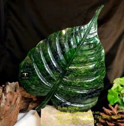 Lá bồ đề ngọc bích Canada (Vật phẩm trưng bày), KT 34x22cm - Ảnh 14