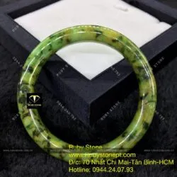Vòng tay cẩm thạch sơn thuỷ huyết Myanmar - Ảnh 2