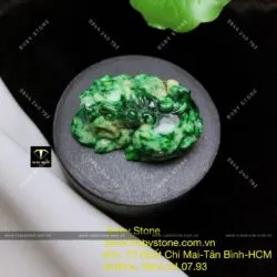 Tỳ hưu cẩm thạch sơn thuỷ (jadeite A) - Hình ảnh 3