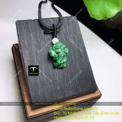 Mặt dây chuyền thiềm thừ ngọc Cẩm Thạch sơn thuỷ (Jadeite A) - Ảnh 6