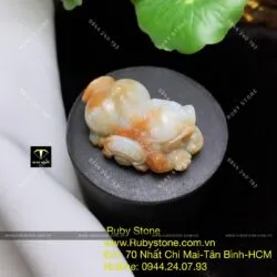 Tỳ hưu cẩm thạch huyết chạm trổ tinh xảo, KT 37mm - Hình ảnh 5