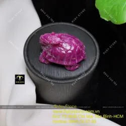 Mặt dây chuyền long quy Ruby Nam Phi, kích thước 29x21mm - Hình ảnh 8