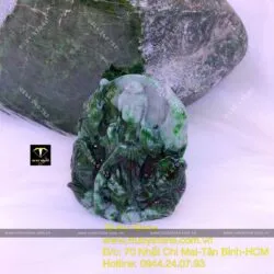 Phật quan âm Cẩm thạch sơn thuỷ (jadeite A) - Ảnh 2