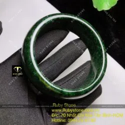 Vòng bản ngọc Cẩm thạch sơn thuỷ xanh đen, bản 21mm Vòng bản ngọc Cẩm thạch sơn thuỷ xanh đen, bản 21mm