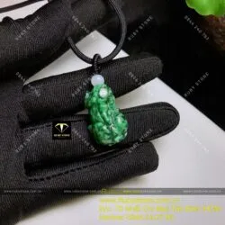 Mặt dây chuyền tỳ hưu Cẩm thạch sơn thuỷ (jadeite A) - Hình ảnh 3