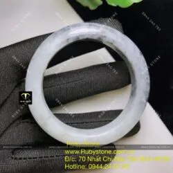 Vòng ngọc cẩm thạch đen trắng (Jadeite A) - Hình ảnh 4