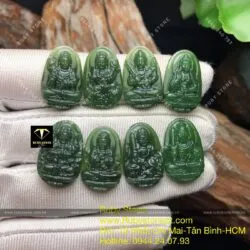 Phật bản mệnh mini ngọc bích Canada, KT 20mm - Hình ảnh 6