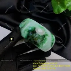 Vòng Cẩm thạch đậu lý, bản 30mm (Gia công theo yêu cầu) - Hình ảnh 8