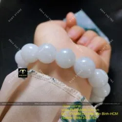 Vòng chuỗi bạch ngọc 14 ly (jadeite A) - Hình ảnh 3