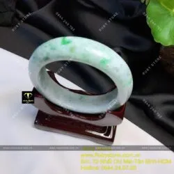 Vòng ngọc cẩm thạch đậu lý, ni tay 56mm (Gia công theo yêu cầu) - Hình ảnh 11