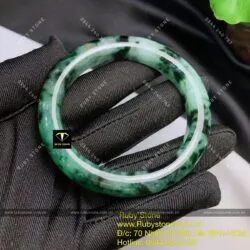 Vòng tay ngọc Cẩm thạch sơn thuỷ, ni tay 53mm - Ảnh 12